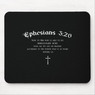 Christian Bible Verse Ephesians 3_20 Pray Power Ba Mouse Pad