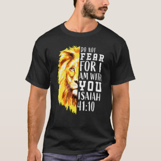 Christian Bible Verse Faith Over Fear Lion Of Juda T-Shirt