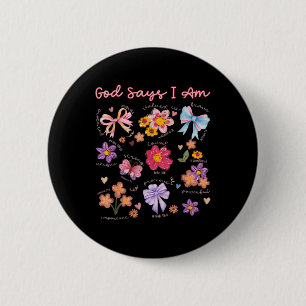 Christian Bible Verse God Say I Am Women Bibles Je 6 Cm Round Badge