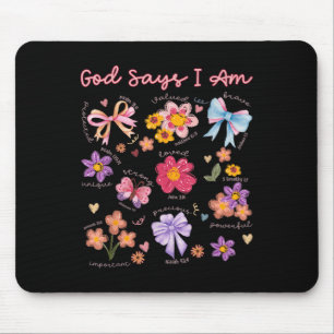 Christian Bible Verse God Say I Am Women Bibles Je Mouse Pad