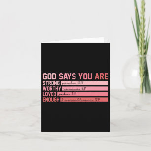 Christian Bible Verse God Says You Are Valentine C Card