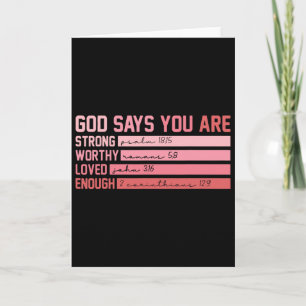 Christian Bible Verse God Says You Are Valentine C Card