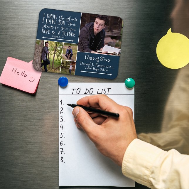 Christian Bible Verse Graduation Photo Collage Magnet (Creator Uploaded)