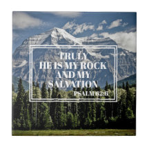 Christian Bible Verse He is my Rock Mountain