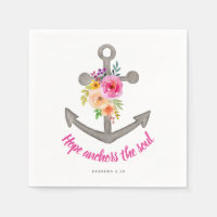 Christian Bible Verse Hope Anchors the Soul Floral