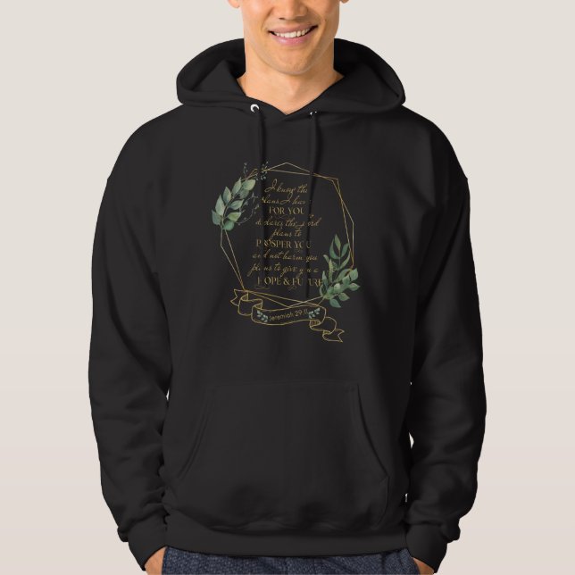 Christian Bible Verse Jeremiah 29 11 Hoodie (Front)