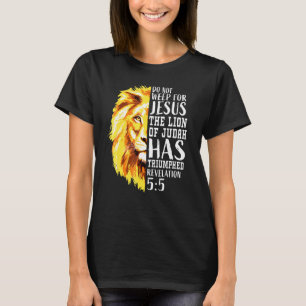 Christian Bible Verse Jesus Faith Lion Judah Graph T-Shirt