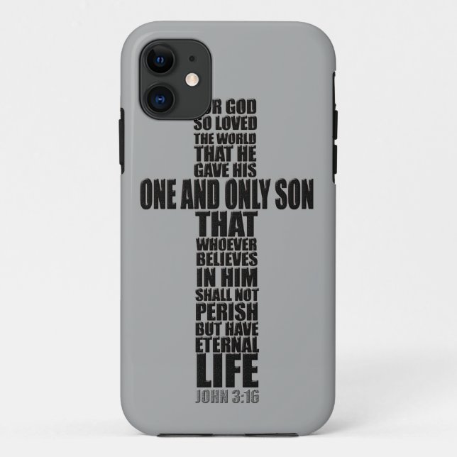 Christian Bible Verse John 3:16 Case-Mate iPhone Case (Back)