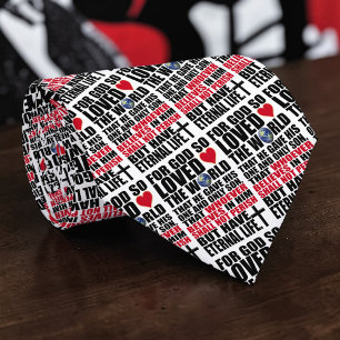 Christian Bible Verse John 3:16 Custom Necktie
