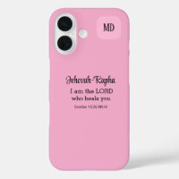 Christian Bible Verse Light Pink Monogram