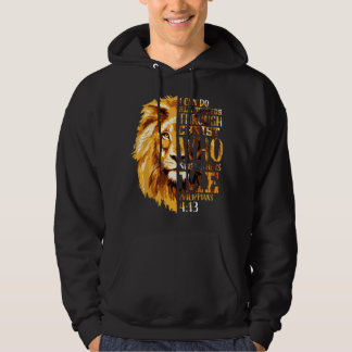 Christian Bible Verse Lion Men Husband Hoodie