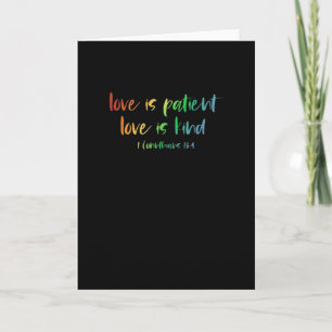 Christian Bible Verse Love Is Patient Love Is Kind Card