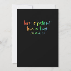 Christian Bible Verse Love Is Patient Love Is Kind Holiday Card