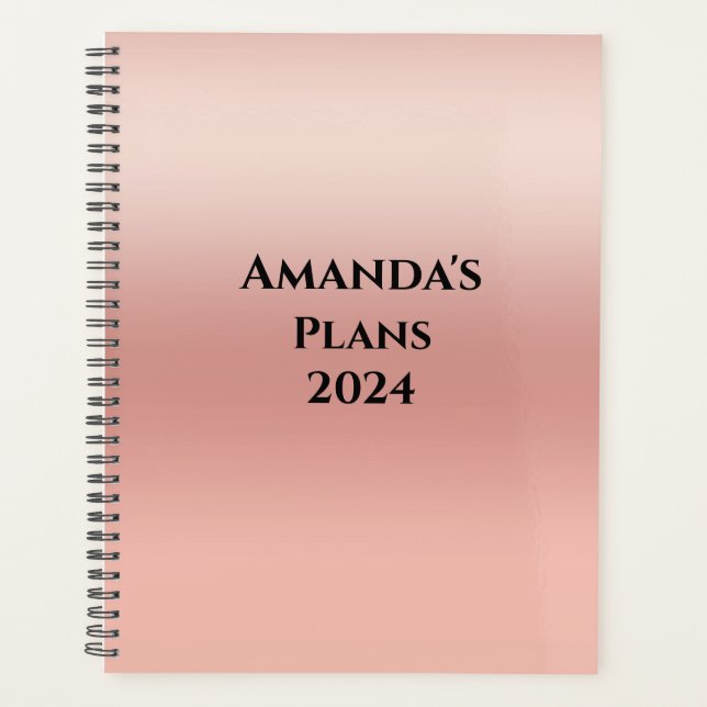 Christian Bible Verse Monthly Womens Blush Pink  Planner (Front)
