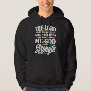 Christian Bible Verse Psalm 182 Flower Butterfly   Hoodie