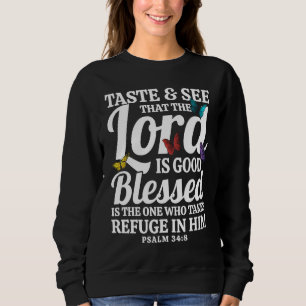 Christian Bible Verse Psalm 348 Butterfly Sweatshirt