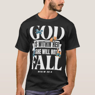 Christian Bible Verse Psalm 465 Butterfly T-Shirt