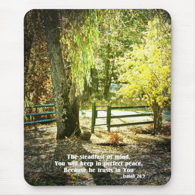 Christian Bible Verse Scripture Creationarts Mouse Pad (Front)
