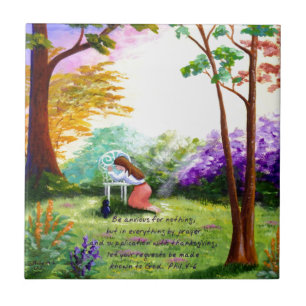 Christian Bible Verse Scripture Creationarts Tile