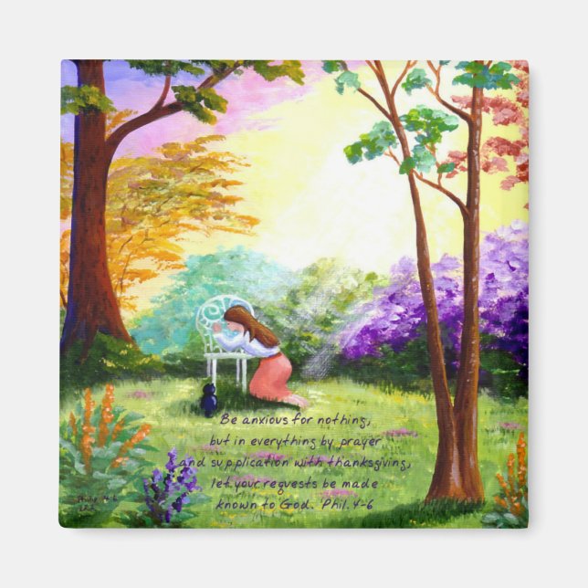 Christian Bible Verse Scripture Prayer Creationart Magnet (Front)