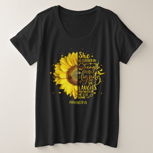 Christian Bible Verse Scripture Religious Plus Size T-Shirt (Design Front)