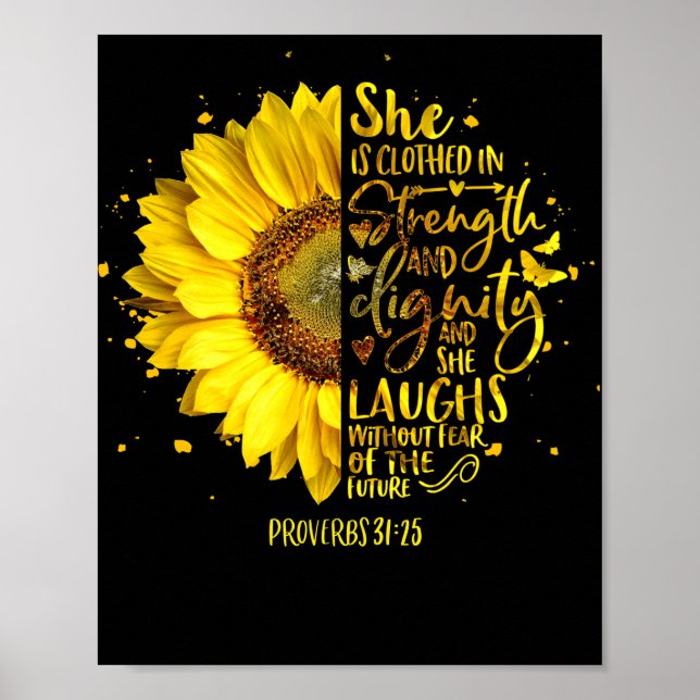 Christian Bible Verse Scripture Religious Poster (Front)