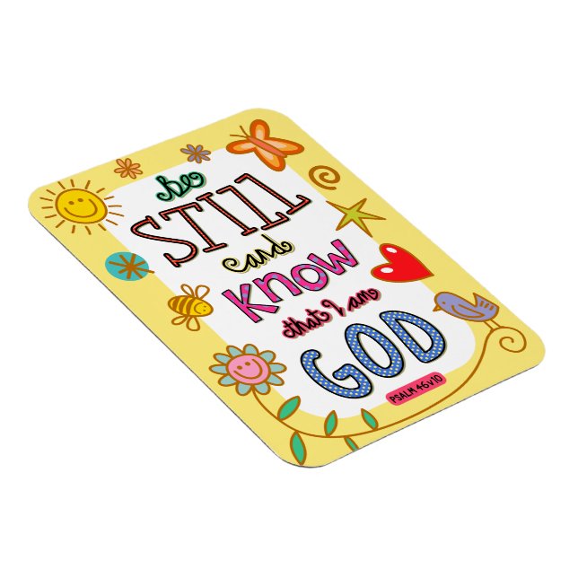 Christian Bible Verse Scripture Text Doodle Magnet (Right Side)