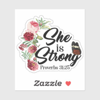 Christian Bible Verse She Is Strong Proverbs 31:25
