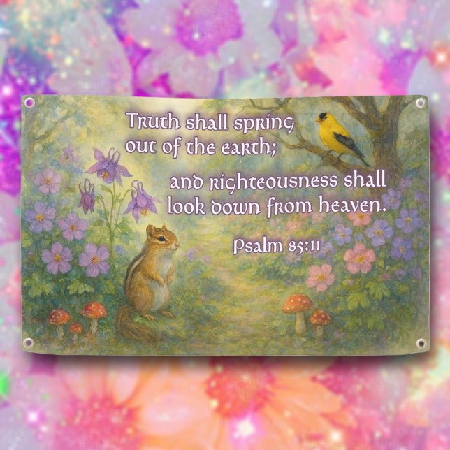 Christian Bible Verse Spring Floral Easter Church Banner (Creator Uploaded)