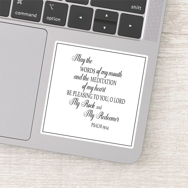 Christian Bible Verse Words of My Mouth (Detail)