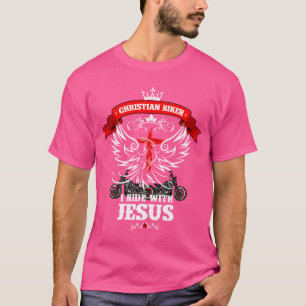 Christian Biker I Ride With Jesus T-Shirt