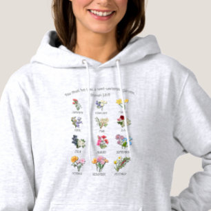 Christian BIRTH MONTH FLOWERS Jan to Dec Hoodie
