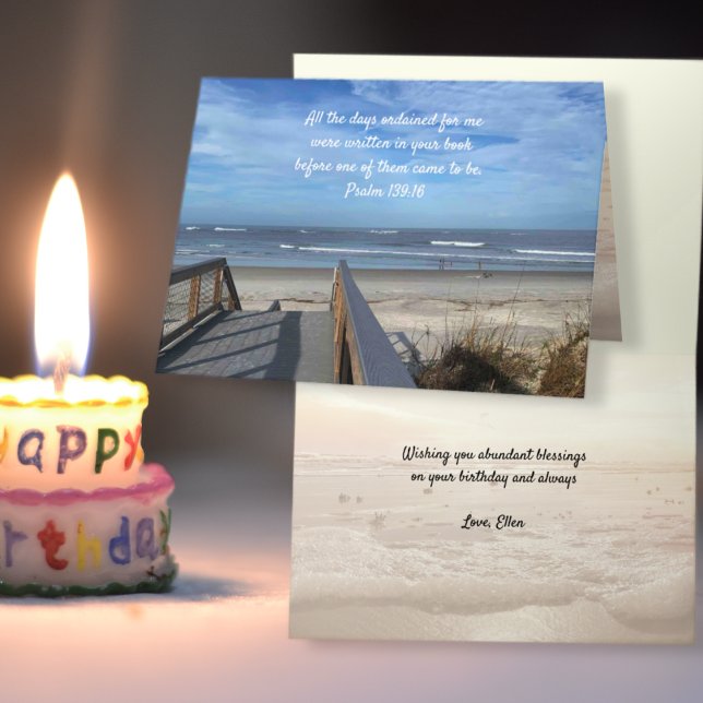 Christian Birthday Days of My Life Scripture Thank You Card (Creator Uploaded)