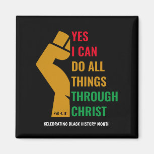 Christian BLACK HISTORY MONTH Yes I Can Magnet