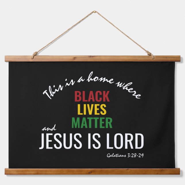 Christian BLACK LIVES MATTER Hanging Tapestry (Front)