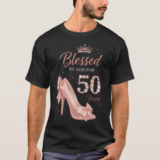 Christian Blessed By God For 50 Years - 50Th T-Shirt