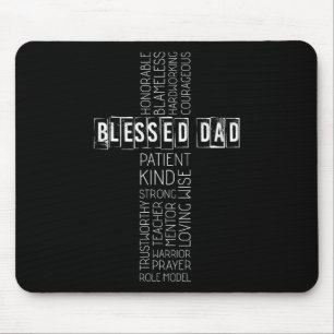 Christian Blessed Dad Cross Fathers Day  Mouse Pad