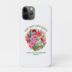 Christian BLOOM WHERE YOU'RE PLANTED Floral Case-Mate iPhone Case