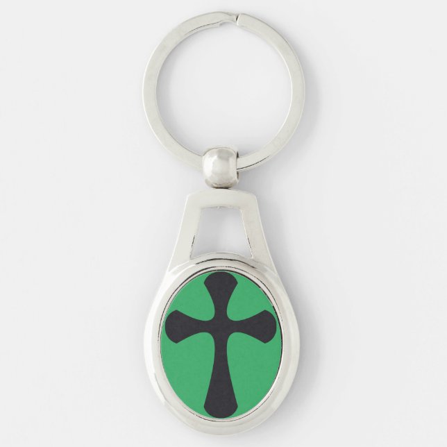Christian blue cross key ring (Front)