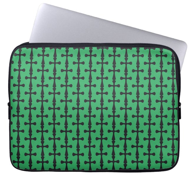 Christian blue cross laptop sleeve (Front)