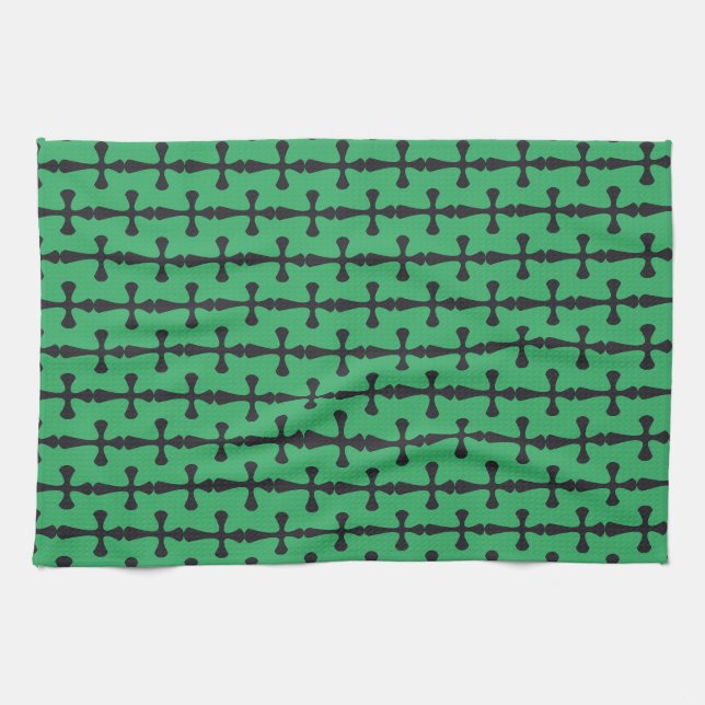 Christian blue cross tea towel (Horizontal)