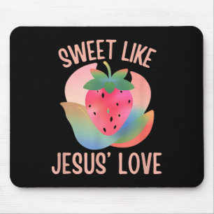 Christian Boho Strawberry Sweet Like Jesus Love Fr Mouse Pad