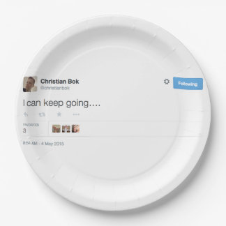 Christian Bok Custom Paper Plate 7"