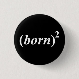 Christian "born again" 3 cm round badge