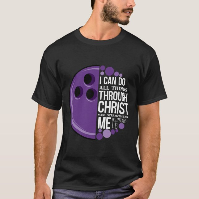 Christian Bowling Funny Personalised Team Gift For T-Shirt (Front)