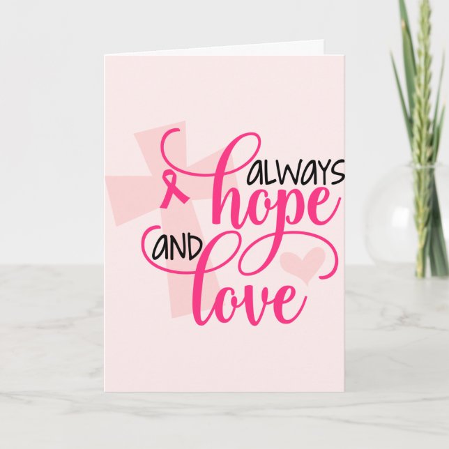 Christian Breast Cancer Awareness with Scripture Card (Front)