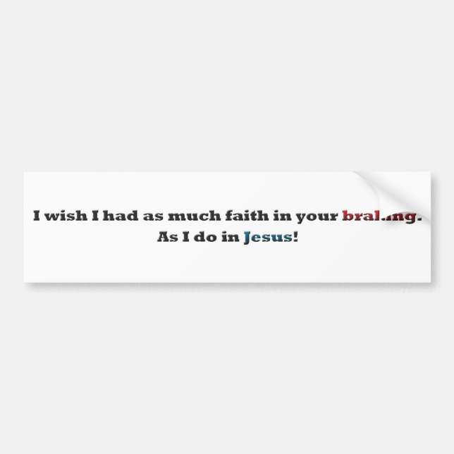 Christian bumper sticker (Front)