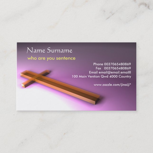 Christian business card (Front)