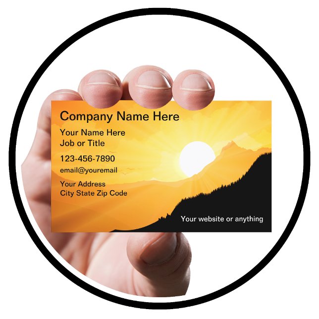 Christian Business Cards Scenic Sun (Creator Uploaded)