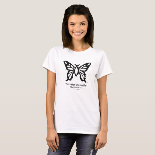 "Christian Butterfly" T-Shirt Black logo